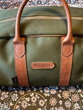 Billingham Boston Bag Olive Green Canvas Leather Classic Vintage