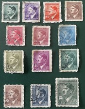 Bohemia + Moravia Stamps 1942 x13 Poor Condition See Photos