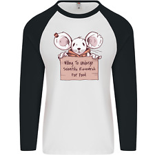 Hungry Mouse Mens L/S Baseball T-Shirt