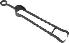 Leecroft 45cm (18") Eye Hook Black Coal Tongs Firdeside Fireplace Open Fire 4778