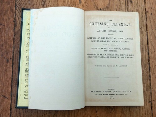 The coursing calendar book - calendar,