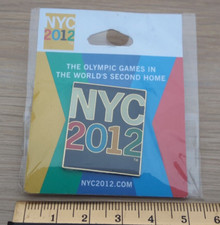 NEW YORK CITY 2012 OLYMPIC BID COLLECTABLE BUTTERFLY PIN BADGE RARE ITEM