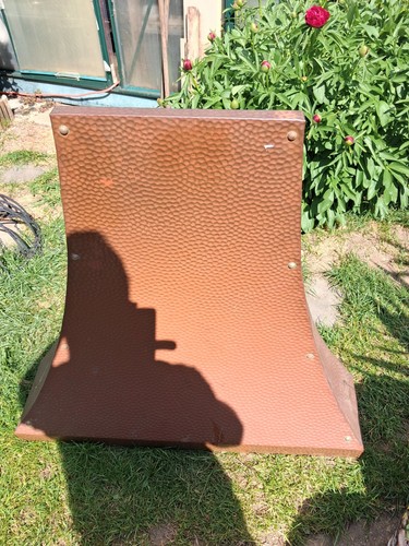 Hammered copper fireplace - hammered,