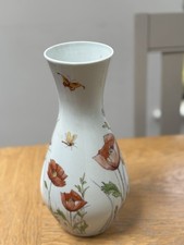 Vintage Mottahedah Design Ancap Poppy Floral Sona Verona Italy Tall Vase