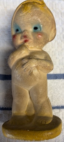 1940s chalkware cherub statue - chalkware,