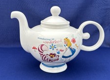 White Disney Alice In Wonderland Teapot 