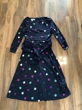 Hobbs Size 10 Black Spot Design Dress 