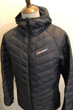 MEN'S BERGHAUS DOWN HYDROSHELL JACKET SIZE MEDIUM GREY