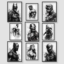 Black & White Marvel Avengers