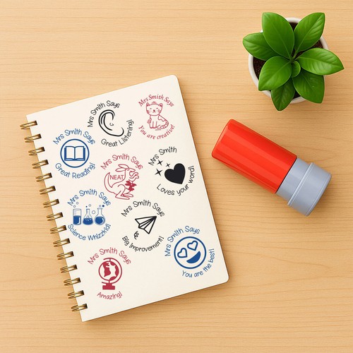 Personalised teacher stamp - teacher,