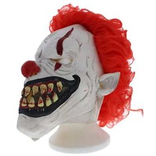 Evil Clown Latex Head Mask - Scary Cosplay Costume Mask for Halloween
