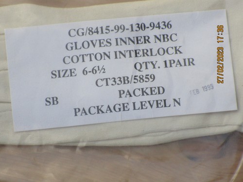 Nbc gloves inner - inner,, fabric