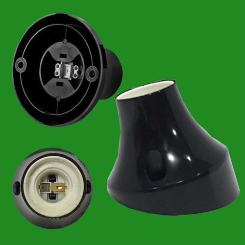 Edison screw black - black, angled