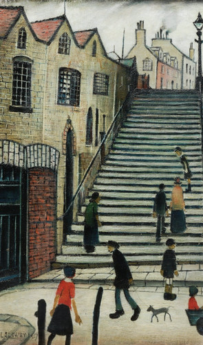 Lowry art the steps - lowry, steps'