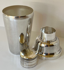 CHAS J HAUCK & SONS SILVER COCKTAIL COMBINATION SHAKER Martini BARWARE 1884