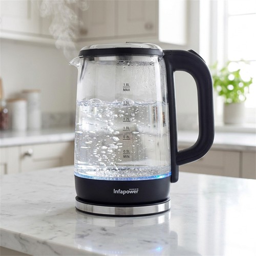 Infapower glass kettle - glass,