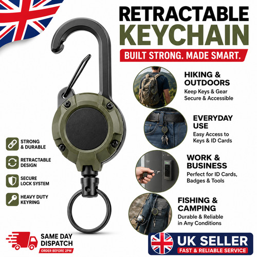 Retractable keychain heavy - retractable,