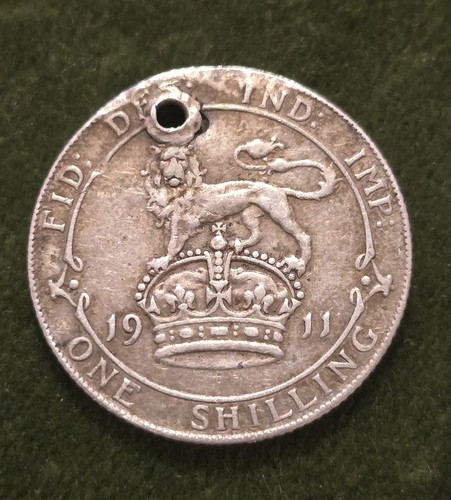 1911 george silver shilling - v,