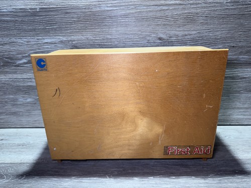 Vintage wooden first - aid,