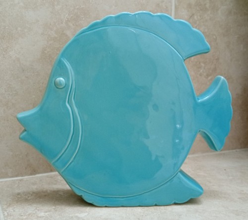 Large ceramic cyan - cyan, blue