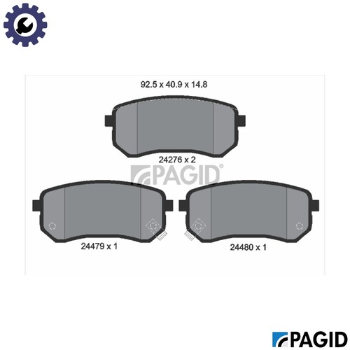 Brake pad set disc - set,