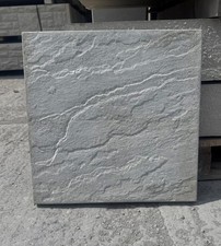 Riven grey colour paving slabs - grey,