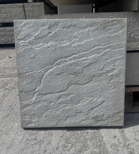 Riven grey colour paving - grey, slabs