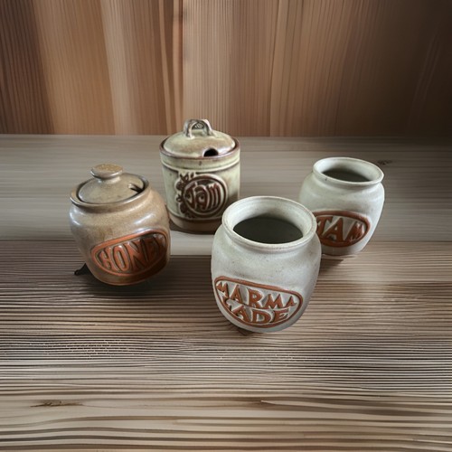 Vintage pottery marmalade jam - vintage,