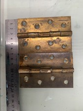 Pair of Brass Hinges. Believed to be vintage from a ship. Should tidy up nicely.