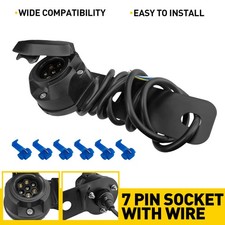 Pre-wired 1.5M Trailer Socket Car Caravan Towing Electrics Wiring Kit 7 Pin Plug