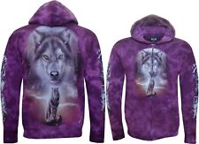 Tie Dye Hoodie Zip Up Wolves