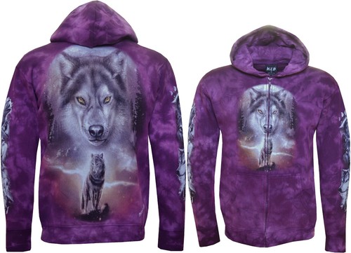 Tie dye hoodie zip - zip, up