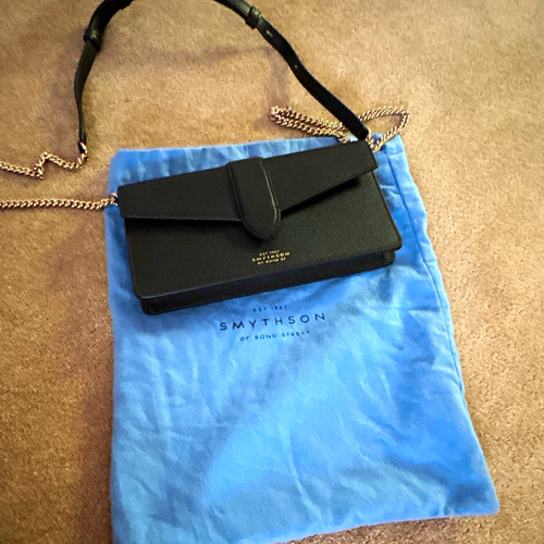Smythson black leather chain - leather,