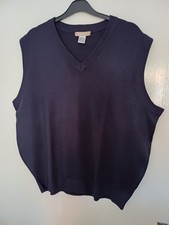 Black V Neck Sleeveless Pullover Size XXL Men's