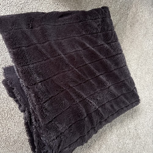 Brown fluffy blanket - brown,