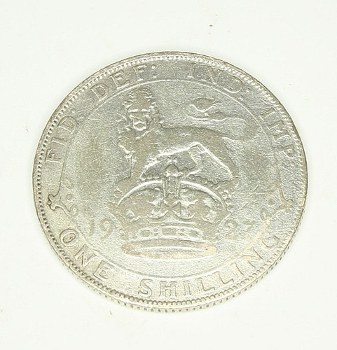 1927 george silver shilling - george, v