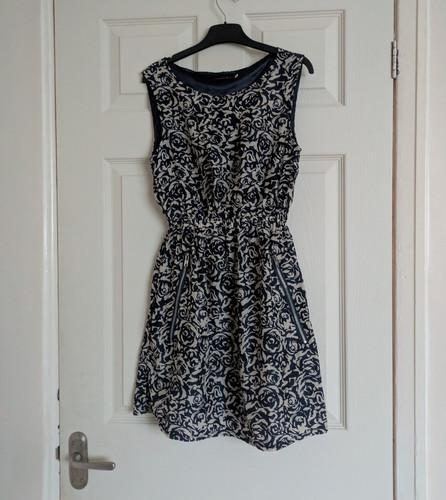 Tenki navy white - navy, floral