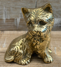 VINTAGE BRASS WEST HIGHLAND WHITE TERRIOR SCOTTIE DOG