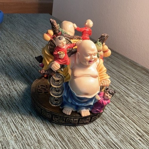 Laughing buddha with children - with,