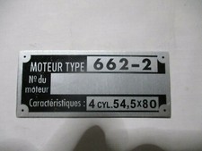 Nameplate Renault 4Cv Dauphine