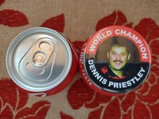 DENNIS PRIESTLEY  WORLD CHAMPION  DARTS BADGE   55MM IN SIZE