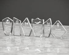 Personalised glass award - personalised,