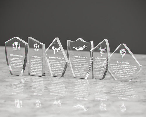 Personalised glass award - personalised,