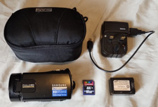 Working Samsung HMX-H300BP Touchscreen HD Digital Camcorder -USB Charger/SD/Case