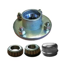 Unbraked Trailer Wheel Hub 4 Stud 4" PCD Taper Bearing - SUIT 1" Axle Shaft