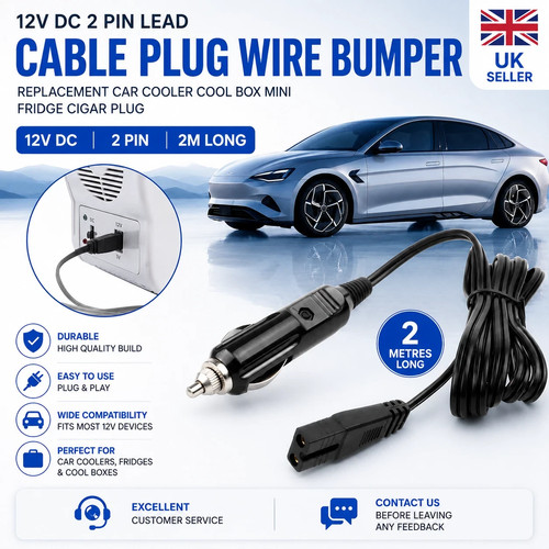 12v car fridge power - 2m,