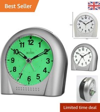 Elegant Silver Analogue Alarm