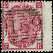 GB stamp SG92 3d rose SD QV