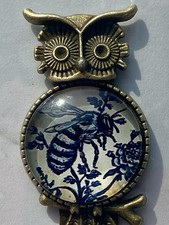 Bookmarker antique owl bee - &,