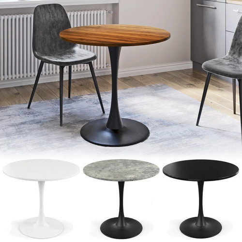 Round pedestal dining table - round,